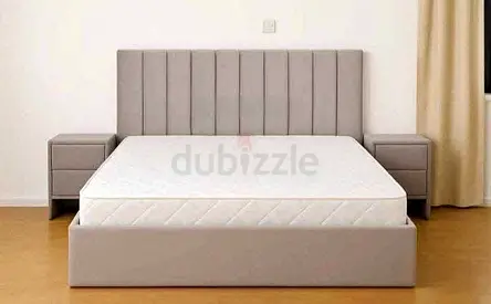 Top quality bed with side table and with mattress brand new condition