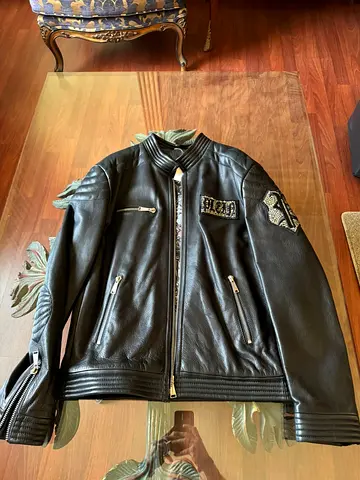 Phillip Plein Deer Leather Jacket for Sale
