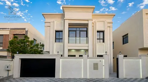 Special rental opportunity in Ajman luxury villa in Al Zahya 6 bedrooms 8 bathrooms spacious majlis and living room rooftop and laundry room premium