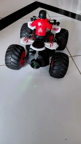 Battery-powered remote-style quad ATV toy with rider