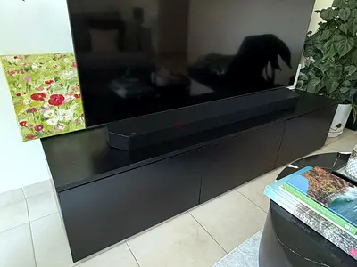 TV bench Black Night 180cm