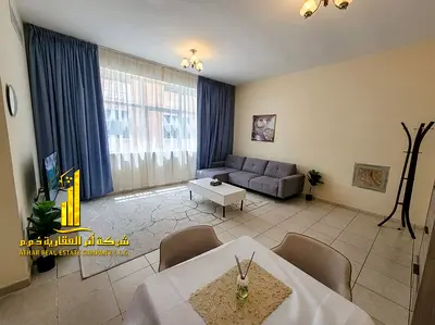 Luxury one-bedroom apartment with a balcony and open views. Ajman, Al Jurf Complex. Fully furnished