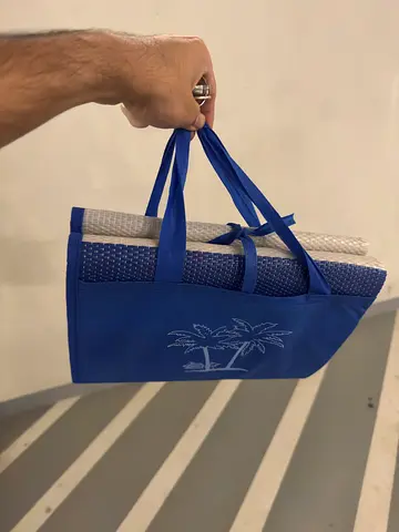 Blue Foldable Beach/Beach Mat with Carry Handles