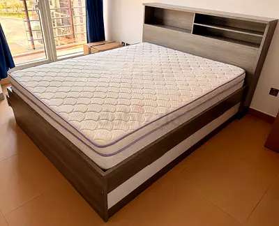 Jamie Queen Size Bed Frame with storage  + mattress (160x200cm) for sale