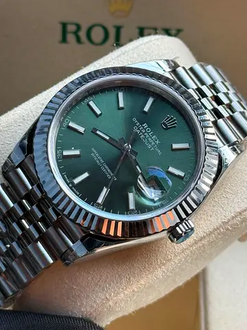 Rolex Datejust 41 mint green watch