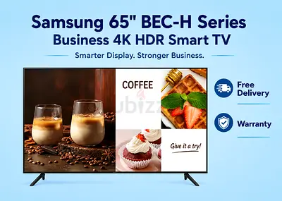 Samsung 65 Inch BEC-H Series Business 4K HDR Smart TV 65BECH
