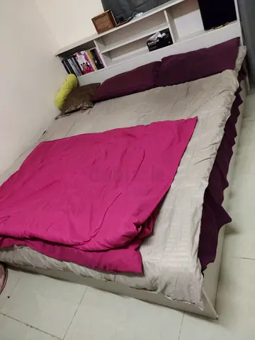 Queen Size Bed Frame with Mattress- Good Condition