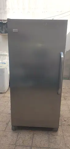 Used single-door upright freezer / refrigerator - stainless steel finish