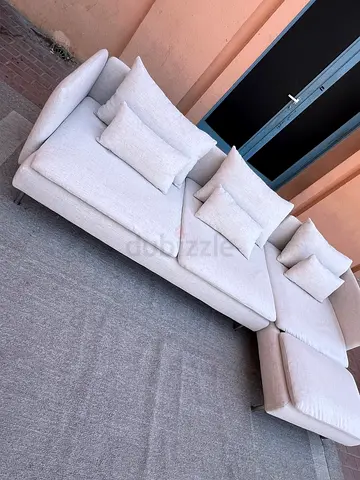 Ikea Sodhremn L Shape Sofa Beige Excellent Condition