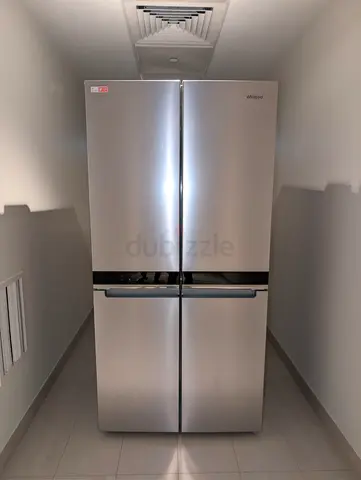 Whirlpool 4 Door Side By Side Fridge Freezer with Digital Clock
