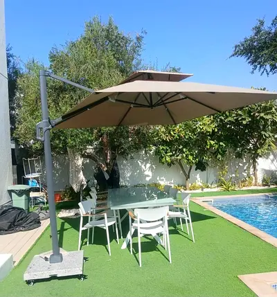 3×3 umbrella with wheelbase outdoor furniture garden furniture