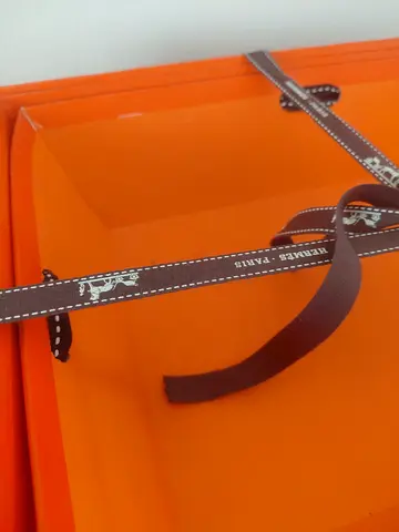 Hermes Orange Gift Box with Branded Ribbon