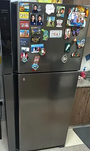 Gently used stainless steel top-freezer refrigerator - good condition