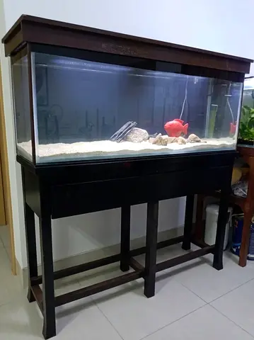 55.5 inch Glass Fish Aquarium with Cabinet Stand