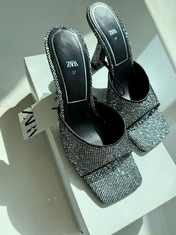 ZARA sparkling heeled mules - Negotiable