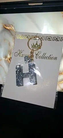 Glitter "H" Keychain / bag charm- New