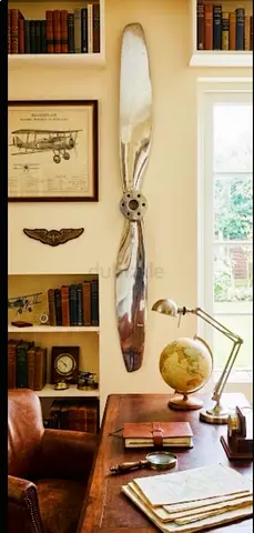 Airplane Propeller metal chrome Wall Decor 46”