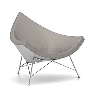 Vitra Coconut Chair Armchair Cemento colour leather W102 D82 H83 cm