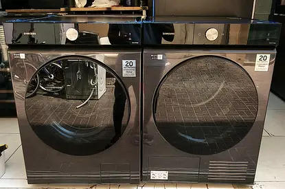 Samsung Bespoke  Front Load 11.5Kg Washer and 9Kg Dryer Pair - Black, Good Working Condition
