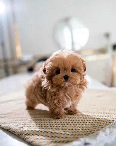 Tiny teacup Maltipoo puppy — 10 weeks, vaccinated and playful