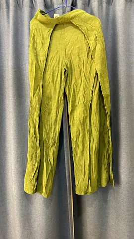 Olive green lightweight women's wide-leg pants - used