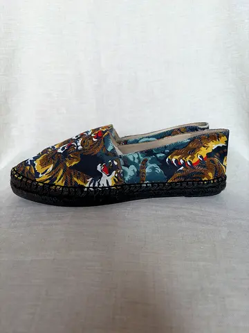 Kenzo Casual slip-on canvas espadrilles with tiger print
