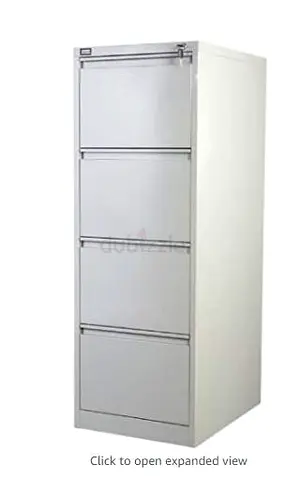 4-Drawer Metal Filing Cabinet - Vertical Steel Office Storage