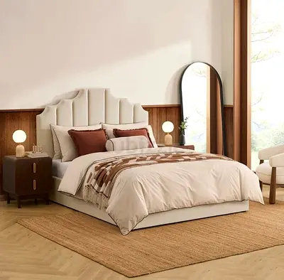 Luxurious Design King Size Comfortable Brand New Bedframe,Hydraulic Storage Can be Installed