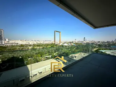 شقة بغرفتي نوم | إطلالة على إطار دبي | شرفة مواجهة للحديقة