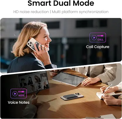 3356 - AI Voice Recorder, Note Voice Recorder - Transcribe & Summarize, AI Noise Cancellation, Suppo