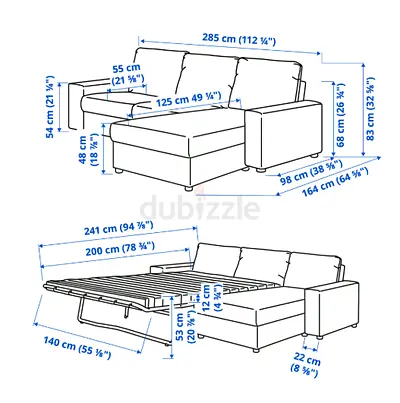 IKEA VIMLE L SHAPE SOFA SET