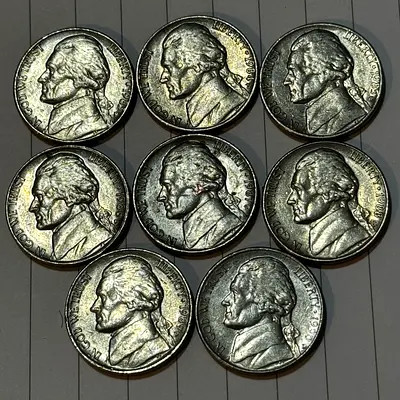 Date Set Collection 1983to1990 Jefferson nickel (old antique coins)