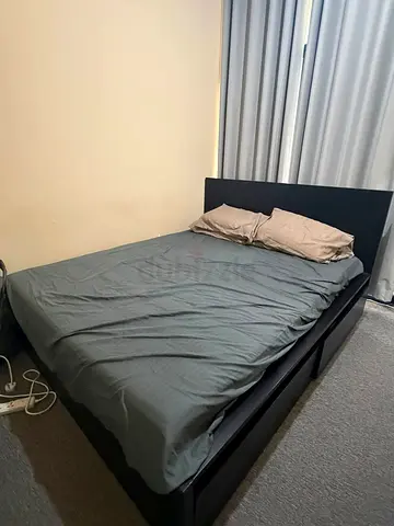Ikea Queen size bed with mattress available in perfect condition
