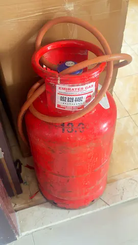 Small Red Gas cylinder with (half full) for sale