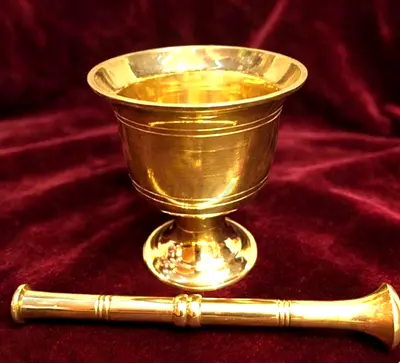 Beautiful brand new pure brass Traditional spice grinder for sale.