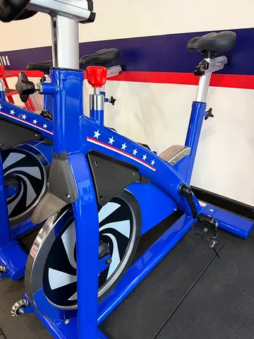 Blue Indoor Spin Bike — Good Condition, Ready to Use