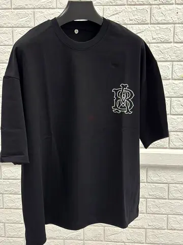 about:blank Style Monogram Oversized Tee | تيشرت أباوت بلانك مونوغرام جديد