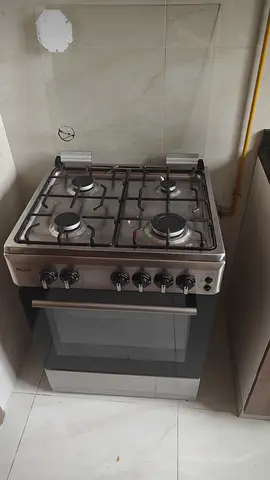 Used 4-Burner Stainless Steel Gas Cooker with Oven - Good Condition