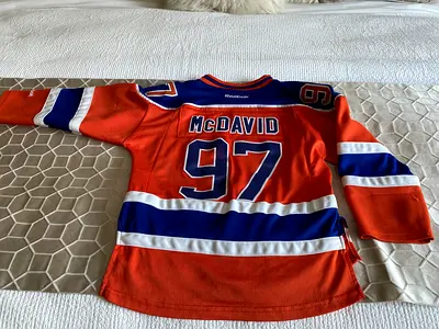 Connor McDavid #97 Edmonton Oilers Reebok Hockey Jersey — Size L