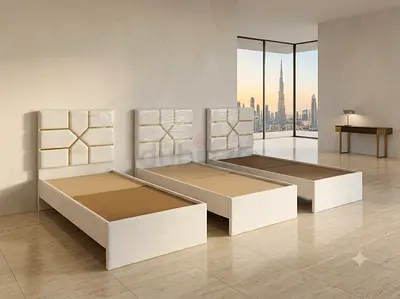 New Wooden Valvet Fabric Single Bed Frame