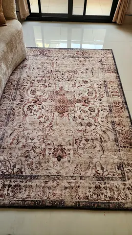 Used decorative area rug - neutral vintage Persian style, 160x230cm