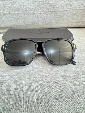 Original Gucci Black polarized square sunglasses withcase