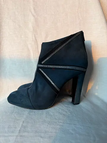 Richmond Suede Ankle Boots with Embellished Details