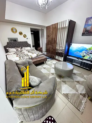 🏡 Golden Opportunity! The most luxurious, fully furnished studio for monthly rent in Al Jurf, Ajman ✨