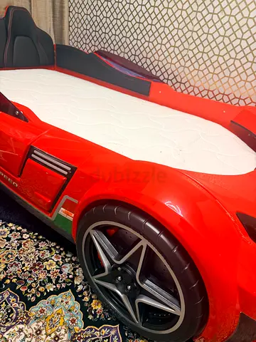 Red Car Shaped Toddler Bed with Mattress