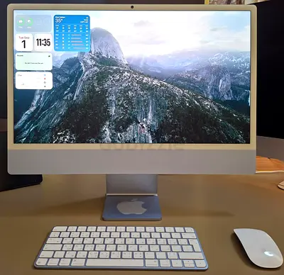 Apple iMac (24-inch, M4 chip with 10-core CPU and 10-core GPU, 16GB Unified Memory, 256GB, Blue