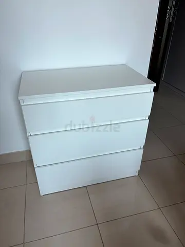 White 3-Drawer Chest of Drawers