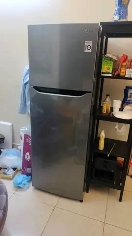 LG Top Freezer Refrigerator - Stainless Steel, Good Condition