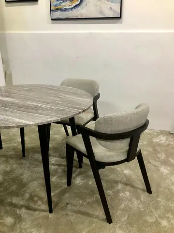 Marble dining set with west elm four chairs (120xH78 cm)