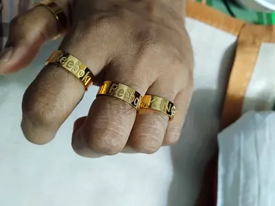 NIKE & Reebok set of gold color rings
